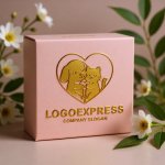 画像10: ハートの中で寄り添う犬と猫のロゴ (10)