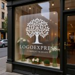 画像7: シンプルでエレガントな木のロゴ (7)