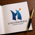 画像6: M字と人が躍動する成長ロゴ (6)