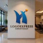 画像10: M字と人が躍動する成長ロゴ (10)