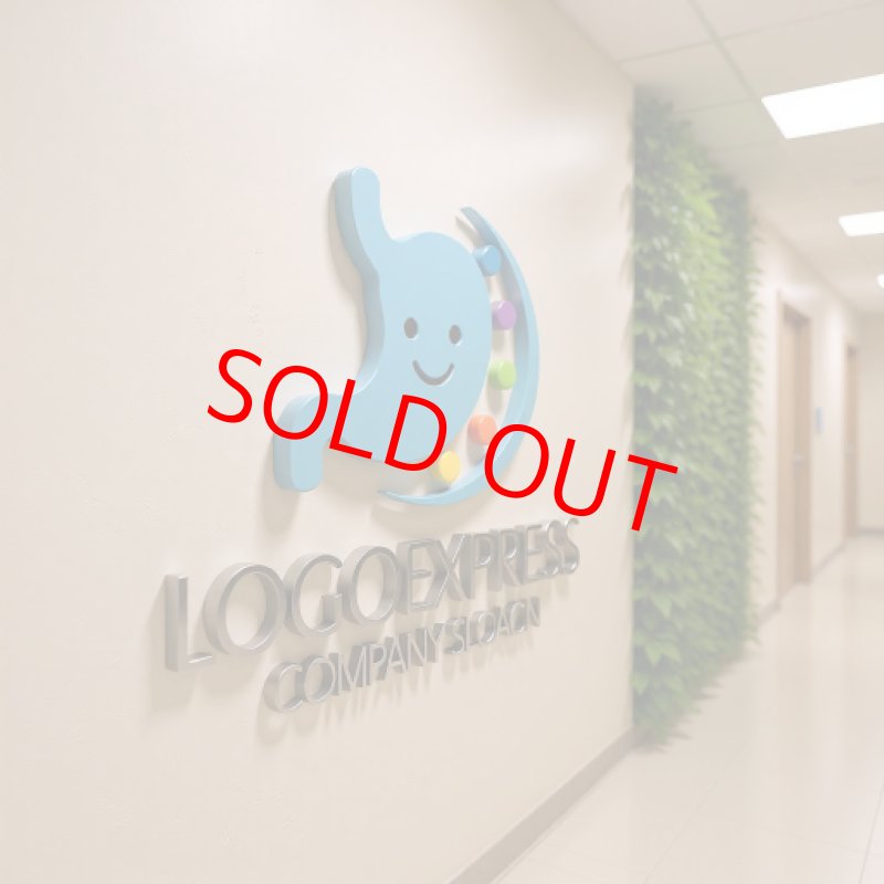 画像15: 笑顔の胃とカラフルな健康ロゴ (15)