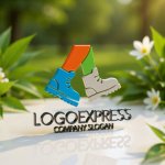 画像12: 歩む足とブーツのカラフルロゴ (12)