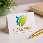 画像16: 人・健康・自然が調和する葉のロゴ (16)