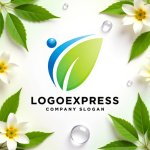 画像9: 人・健康・自然が調和する葉のロゴ (9)