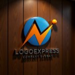 画像5: 円と上昇するN字の活力ロゴ (5)