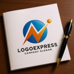 画像6: 円と上昇するN字の活力ロゴ (6)