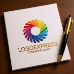 画像6: カラフルな円形渦巻きの多様性ロゴ (6)