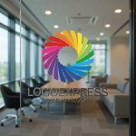 画像9: カラフルな円形渦巻きの多様性ロゴ (9)