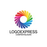 画像1: カラフルな円形渦巻きの多様性ロゴ (1)