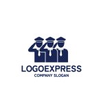 画像3: 信頼と連携を示すプロフェッショナルチームロゴ (3)