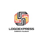 画像3: 「LS」を融合した八角形モダンロゴ (3)