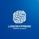 画像4: 「LS」を融合した八角形モダンロゴ (4)