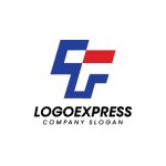 画像1: 印象的なT字型のモダンなロゴ (1)