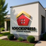 画像15: 五角形の家と輝く屋根のロゴ (15)