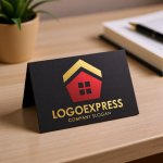 画像6: 五角形の家と輝く屋根のロゴ (6)