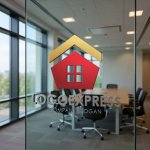 画像10: 五角形の家と輝く屋根のロゴ (10)