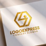 画像11: 六角形とS字未来へ導く人々のロゴ (11)