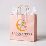 画像6: 月と桜に囲まれた優雅なPのロゴ (6)