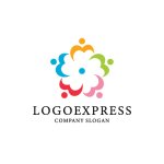 画像1: 「M」字の人々が織りなす多様な花ロゴ (1)