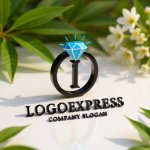 画像12: 輝くダイヤモンドとIのリングロゴ (12)