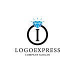 画像1: 輝くダイヤモンドとIのリングロゴ (1)