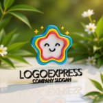 画像12: きらめく笑顔のカラフル星ロゴ (12)