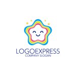 画像1: きらめく笑顔のカラフル星ロゴ (1)