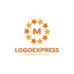 画像1: Mと星が織りなす輝きのサークルロゴ (1)