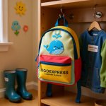 画像7: 笑顔で潮吹きするかわいいクジラのロゴ (7)