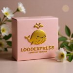 画像10: 笑顔で潮吹きするかわいいクジラのロゴ (10)