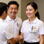 画像14: 繋がりと喜びを表現するT字の人々ロゴ (14)