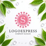 画像9: 桜の花びらに包まれた優雅なSのロゴ (9)