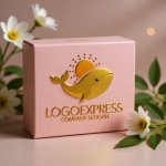 画像10: かわいいクジラと太陽のロゴ (10)