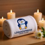 画像5: お魚を持ったお辞儀ペンギンの可愛いロゴ (5)