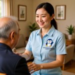 画像7: お魚を持ったお辞儀ペンギンの可愛いロゴ (7)