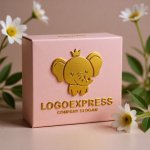 画像10: 王冠をかぶった可愛いゾウのロゴ (10)