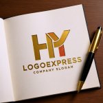 画像6: HYの連結、力強いモダンロゴ (6)