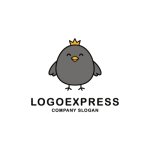 画像3: 王冠をかぶった可愛いひよこのロゴ (3)