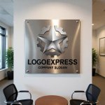 画像7: 星と歯車が融合した高精度技術ロゴ (7)