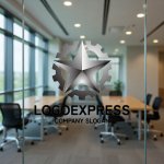 画像9: 星と歯車が融合した高精度技術ロゴ (9)