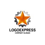 画像3: 星と歯車が融合した高精度技術ロゴ (3)