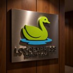 画像5: 水面に浮かぶ優雅な白鳥のロゴ (5)