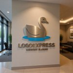 画像10: 水面に浮かぶ優雅な白鳥のロゴ (10)