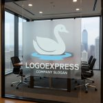 画像11: 水面に浮かぶ優雅な白鳥のロゴ (11)