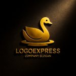 画像12: 水面に浮かぶ優雅な白鳥のロゴ (12)