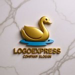 画像13: 水面に浮かぶ優雅な白鳥のロゴ (13)