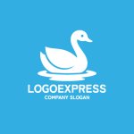 画像4: 水面に浮かぶ優雅な白鳥のロゴ (4)