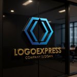 画像15: 六角形とシャープな連携構造のロゴ (15)