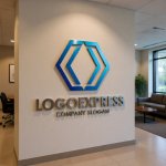 画像10: 六角形とシャープな連携構造のロゴ (10)