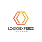 画像3: 六角形とシャープな連携構造のロゴ (3)